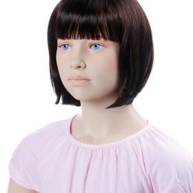 Mädchen Minni Perücke, dunkelbraun