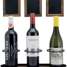 Flaschenhalter Trible Bottle Display mit Kreidetafel