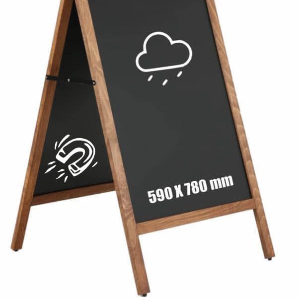 Kundenstopper Kreidetafel ALLROUND, dunkel Aussenbereich