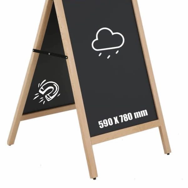 Kundenstopper Kreidetafel ALLROUND, natur Aussenbereich