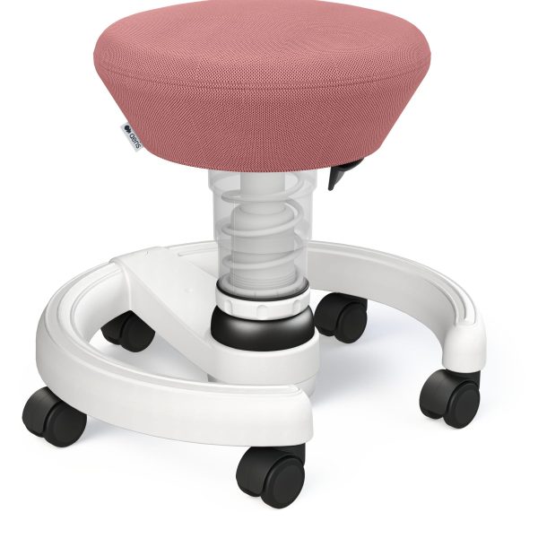 AERIS Kindersitzhocker Swoppster 120WHWHHQ03 rosa/weiss, mit Rollen