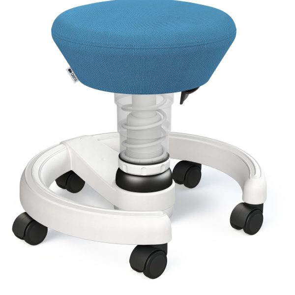 AERIS Kindersitzhocker Swoppster 120WHWHHQ04 blau/weiss, mit Rollen