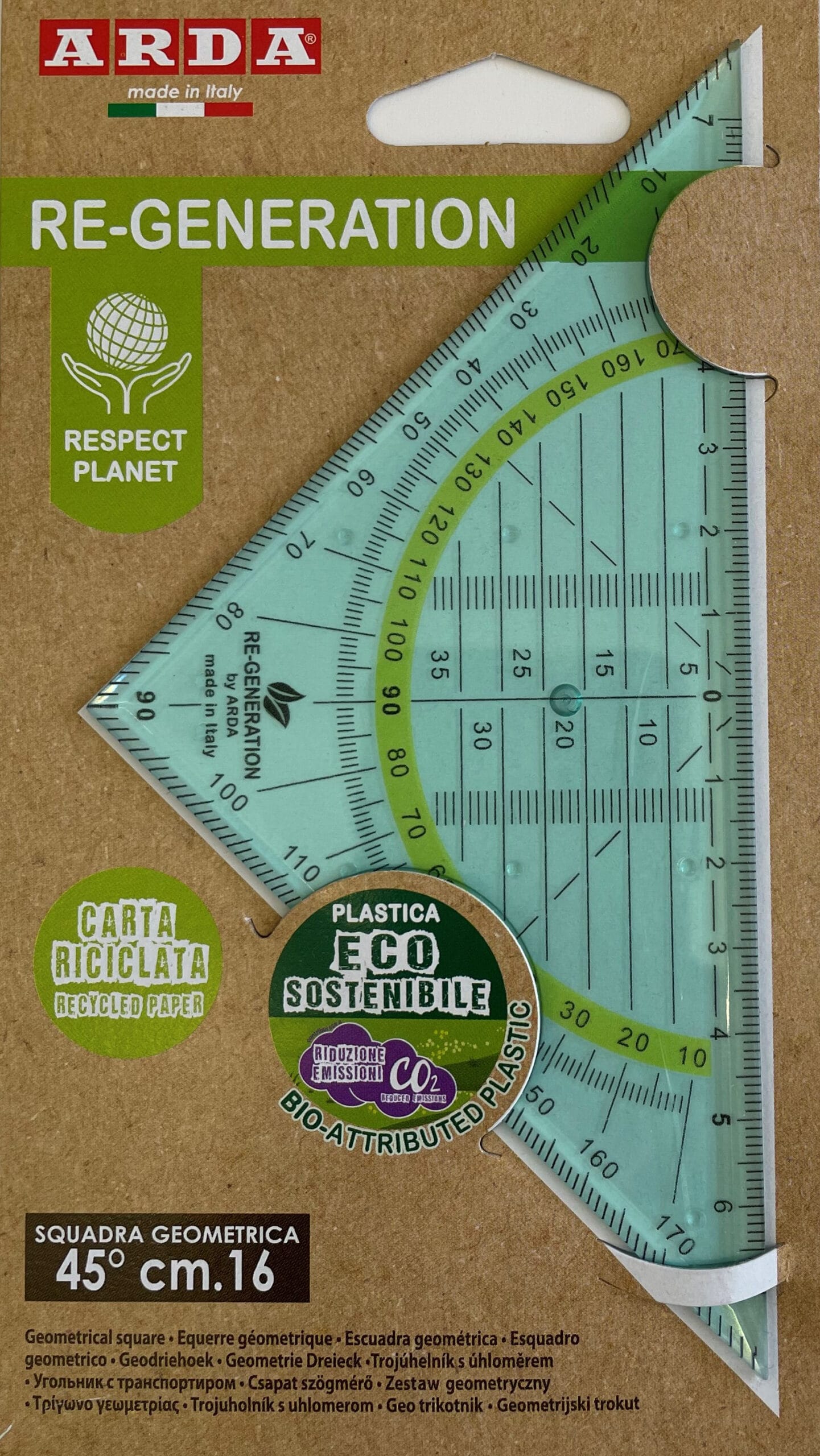 ARDA-REGEO300-8003438028075 ARDA Geodreieck 16cm REGEO300 Re-Generation – Hochwertig & günstig bei ShopDeca