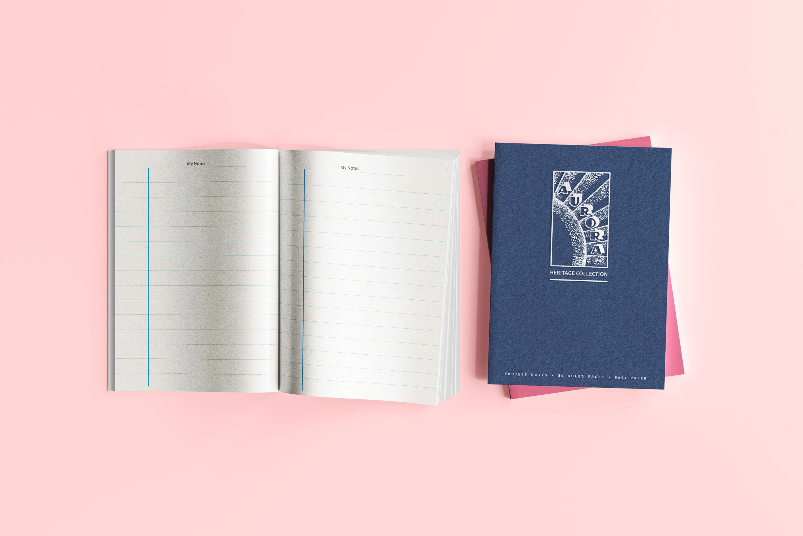AURORA-1935R-5411028196654 AURORA Notizbuch Heritage A5 1935B blau, liniert 80 Seiten – Hochwertig & günstig bei ShopDeca