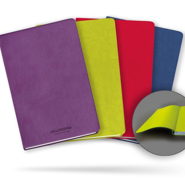 AURORA Notizbuch Softcover A5 2396CA assortiert, liniert 192 Seiten