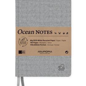AURORA OCEAN NOTES A5 2396RTZ schwarz, liniert 192 Seiten