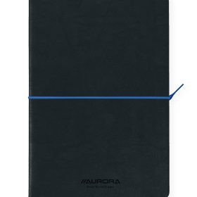 AURORA Notizbuch Softcover A5 2396TESB schwarz/blau, liniert 192 S.
