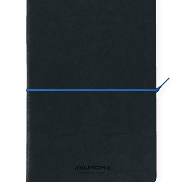 AURORA Notizbuch Softcover A5 2396TESB schwarz/blau, liniert 192 S.