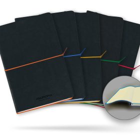 AURORA Notizbuch Softcover A5 2396TESJ schwarz/ gelb, liniert 192 S.