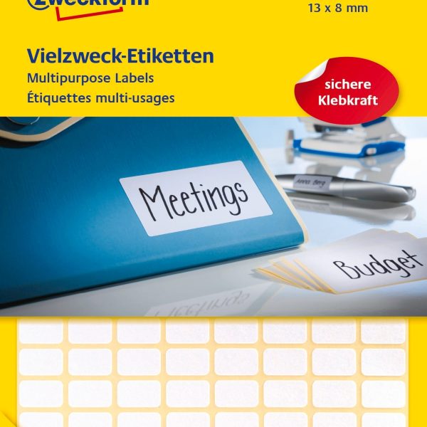 AVERY ZWECKFORM Universaletiketten 13x8mm 3306 weiss 3712 Stk./29 Bl.