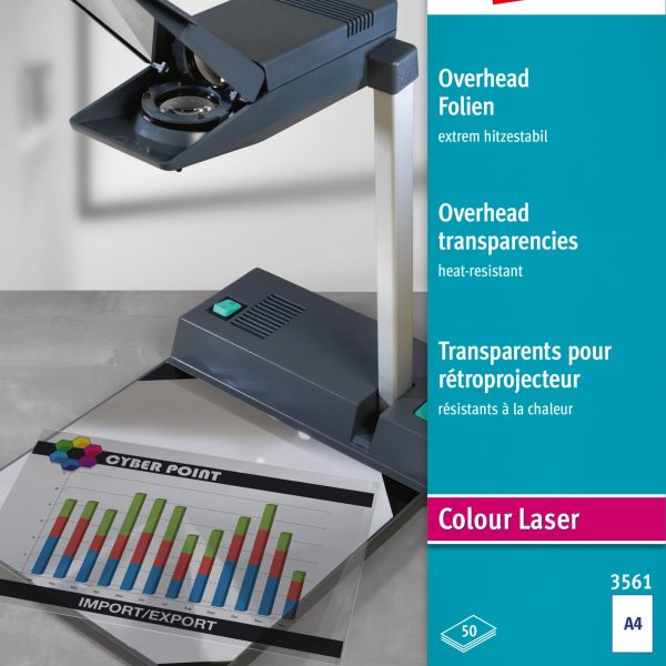 AVERY ZWECKFORM Overhead-Folie A4 3561 0.13mm Color Laser 50 Blatt