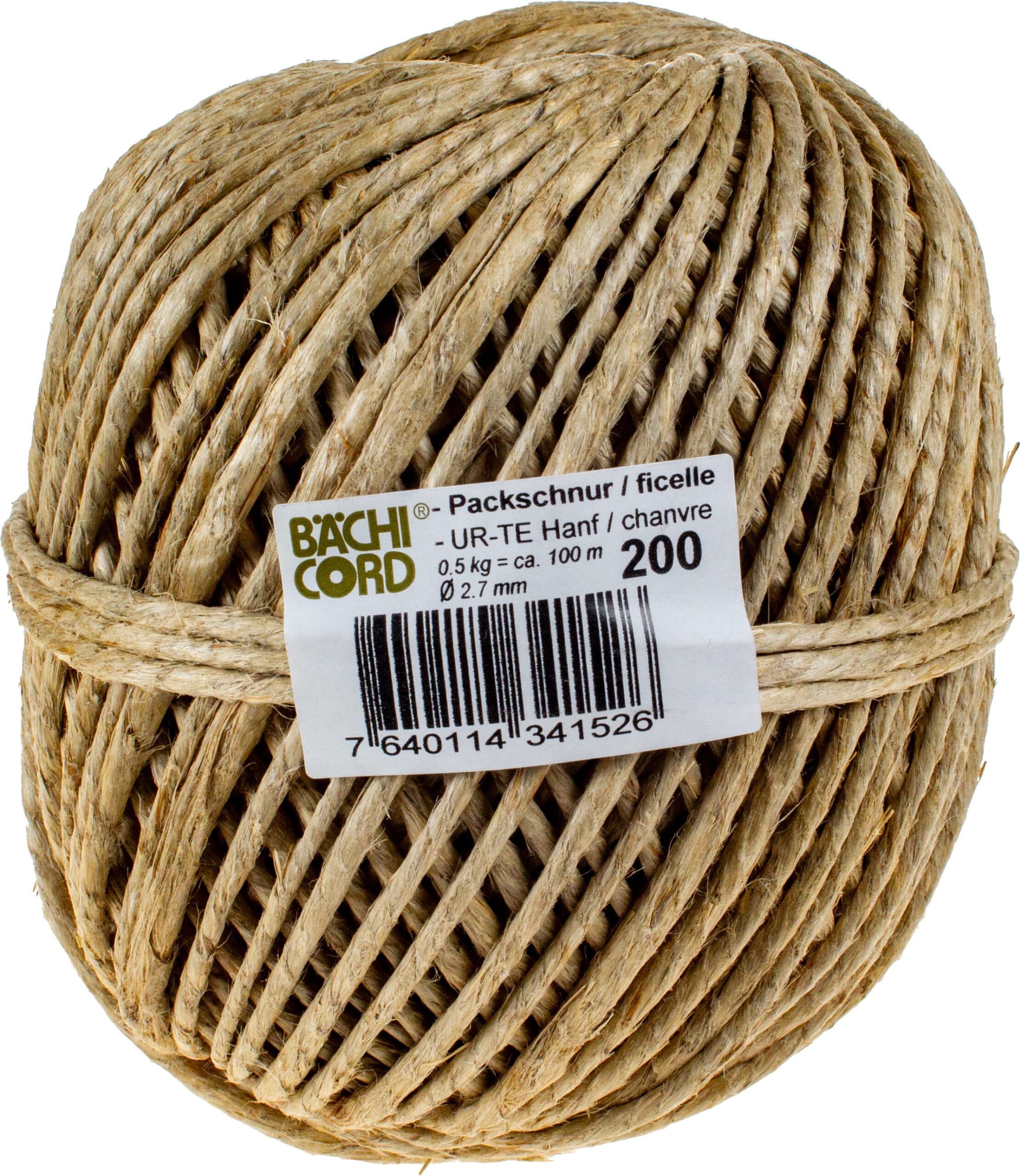 BAECHI-511002005-7640114341526 BAECHI Packschnur Hanf 511002005 500g, 2,7mm 100m – Hochwertig & günstig bei ShopDeca