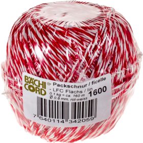 BAECHI Packschnur LFC rot/weiss 541016051 160m 0,8mm