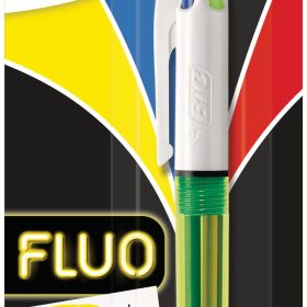 BIC Kugelschreiber Fluo 933949 4 Colours Blister