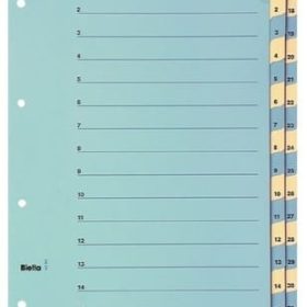 BIELLA Kartonregister 210g A4 46244300U blau/gelb 1-31