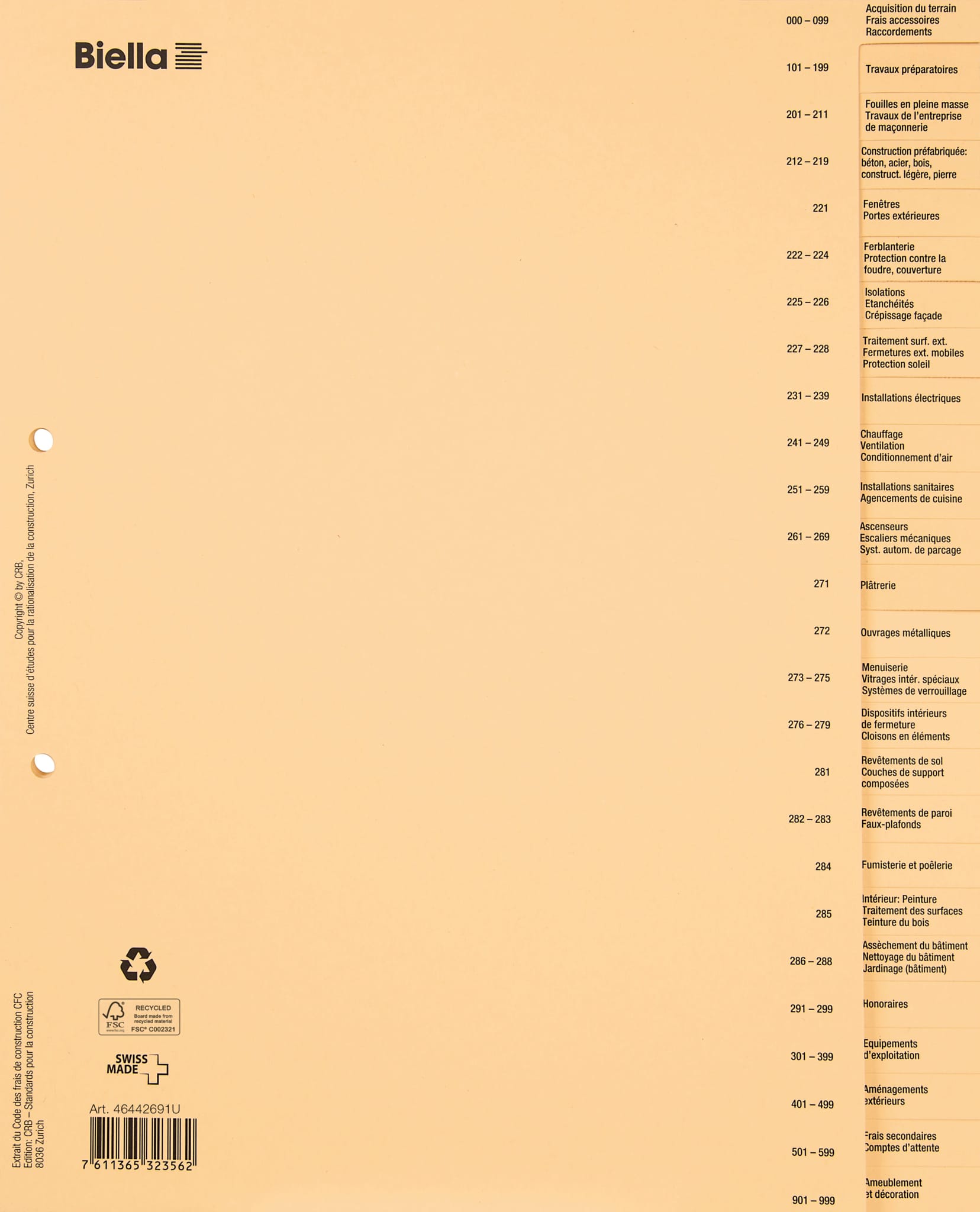 BIELLA-46442691U-7611365323562 BIELLA Bauabrechnungsregister A4 46442691U braun FR 26-teilig – Hochwertig & günstig bei ShopDeca