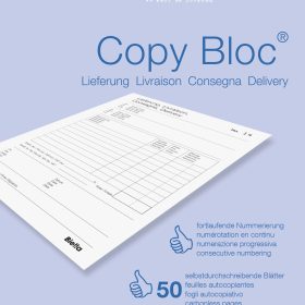 BIELLA Liefers. COPY-BLOC D/F/I/E A5 51252500U selbstdurchschreib. 50x2 Blatt