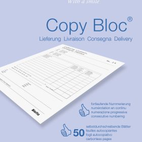 BIELLA Liefers. COPY-BLOC D/F/I/E A6 51262500U selbstdurchschreib. 50x2 Blatt