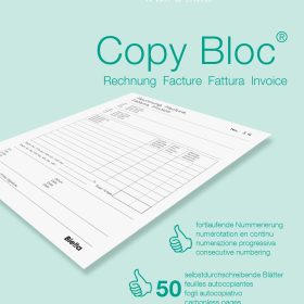 BIELLA Rechnung COPY-BLOC D/F A5 51352500U selbstdurchschreib. 50x2 Blatt