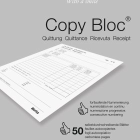 BIELLA Quittung COPY-BLOC D/F/I/E A6 51462500U selbstdurchschreib. 50x2 Blatt