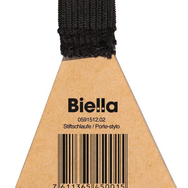 BIELLA Stiftschlaufe 15x12mm 59151202U schwarz selbstklebend