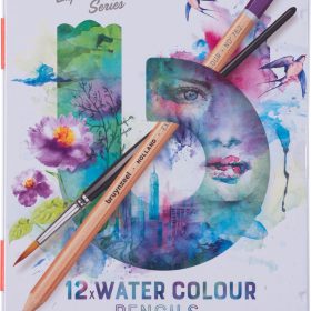 BRUYNZEEL Aquarellfarbstifte Expression 60313012 12 Farben Metalletui