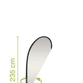 flyflag small, inkl. Druck