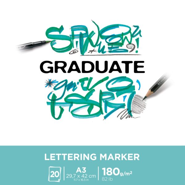 CANSON Graduate Lettering Marker A3 31250P027 20 Blatt, weiss, 180g