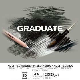 CANSON Graduate Mixed Media A4 400110371 20 Blatt, grau, 220g