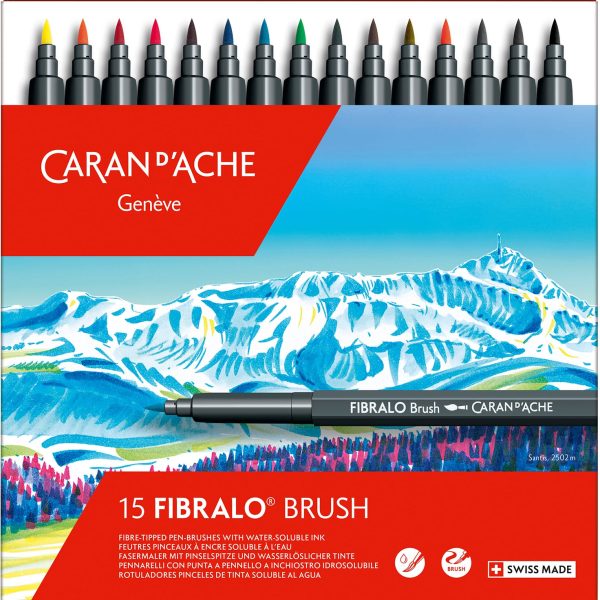 CARAN D'ACHE Classic Fibralo Brush 0.5-5mm 186.315 15 Farben ass.