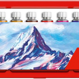 CARAN D'ACHE Deckfarbe Gouache 2001.312 12 Tuben Metallbox, Pinsel