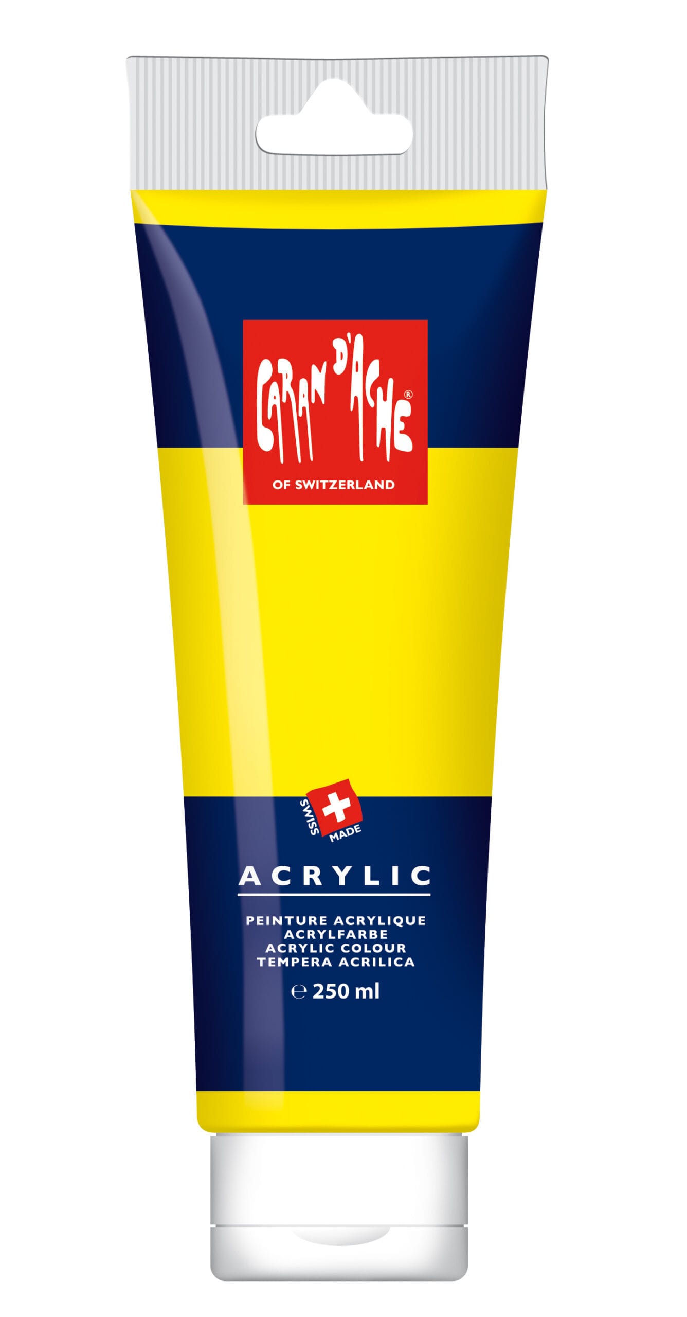 CARAN-DACHE-2813.240-7630002310185 CARAN D'ACHE Acrylfarbe 250ml 2813.240 yellow – Bild 1