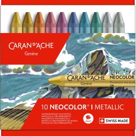 CARAN D'ACHE Wachsmalkreide Neocolor 1 7004.310 10 Farben Metallbox