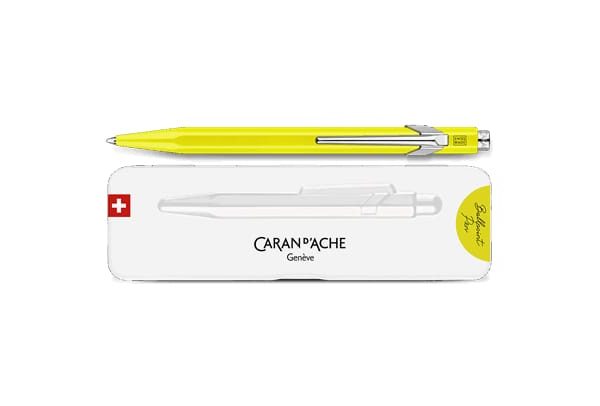 CARAN D'ACHE Kugelschreiber 849 Pop Line 849.970 gelb fluo, mit Metalletui
