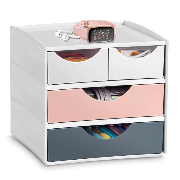 CEP Schubladenbox MyCube Mineral 1032111681 4 Schubl. weiss/grau/pink