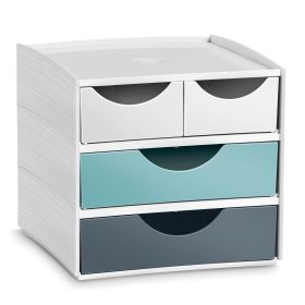 CEP Schubladenbox MyCube Riviera 1032112961 4 Schubl. weiss/grau/mint