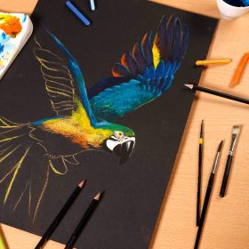 CLAIREFONTAINE Paint'On A4 975169C Schwarz 20 Blatt