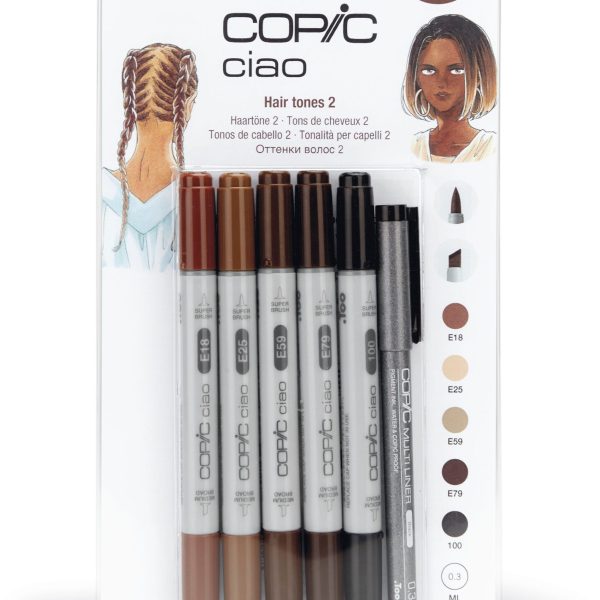 COPIC Marker Ciao 22075573 5+1 Set Hair Tones 2