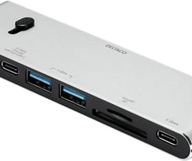 DELTACO USB-C Dockingsstation USBC-HDMI21 2xUSB-C,2xUSB-A,(mic)SD,HDMI