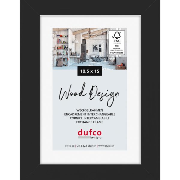 DUFCO Holz-Bilderrahmen 10.5x15cm 1610.80102 Toronto schwarz