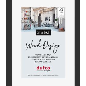 DUFCO Holz-Bilderrahmen 21x29.7cm 1610.80105 Toronto schwarz