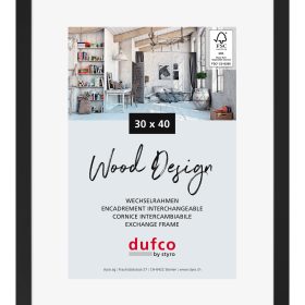 DUFCO Holz-Bilderrahmen 30x40cm 1610.80109 Toronto schwarz