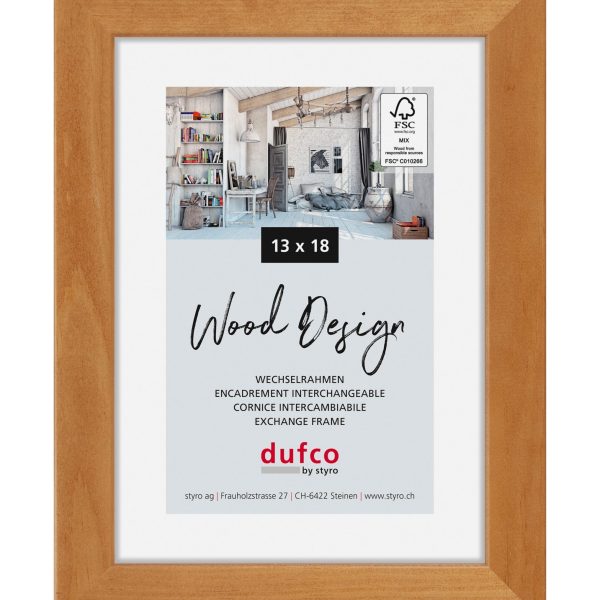 DUFCO Holz-Bilderrahmen 13x18cm 1610.80597 Toronto Kirschbaum