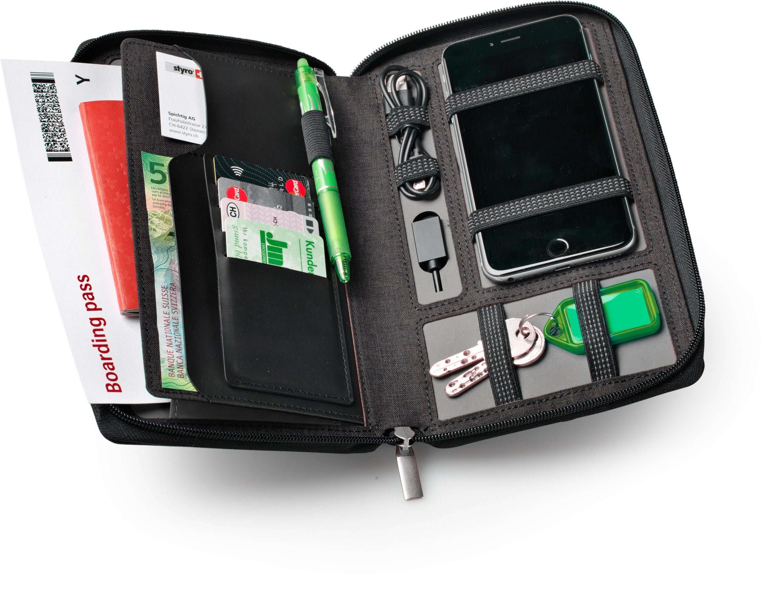 DUFCO-48-2005.000-7612176079754 DUFCO Reisemappe mit Powerbank 48-2005.000 4000 mAH, anthrazit – Hochwertig & günstig bei ShopDeca