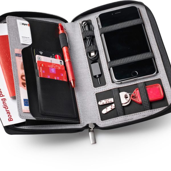 DUFCO Reisemappe mit Powerbank 48-2006.000 4000 mAH, grau