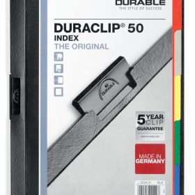 DURABLE Klemmhefter Duraclip Index A4 223401 schwarz