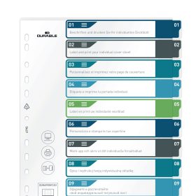 DURABLE Register PP A4+ 679527 mehrfarbig 1-10