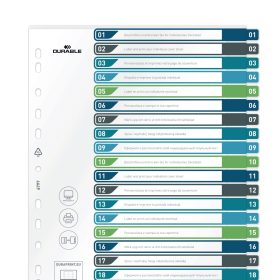 DURABLE Register PP A4+ 679727 mehrfarbig 1-20