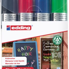 EDDING Windowmarker 4090 4-15mm 4090-E4 4 Farben ass., basic