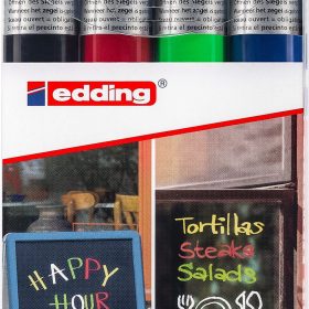 EDDING Windowmarker 4095 2-3mm 4095-E4 4 Farben ass., basic